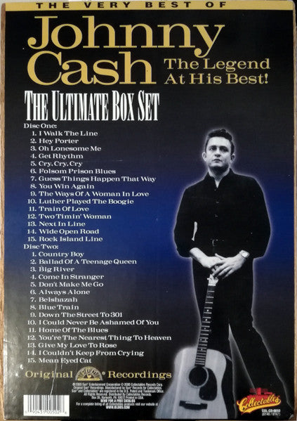 Image of Label Cover of CD - VG+/VG+ - JOHNNY CASH, The Very Best Of - The Ultimate Box Set (Collectables ; COL-CD-0050 (6146 / 6147), US 2000, Box Set, 2 x CD. Book in a Wooden box), ,  - 4036221E