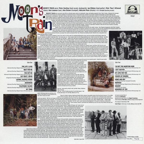 Image of Back Cover of LP - VG+/VG+ - MOON'S TRAIN, Moon's Train (Tenth Planet; TP037, UK 1998, Limited Edition, Numbered 756/1000), ,  - 4146146S
