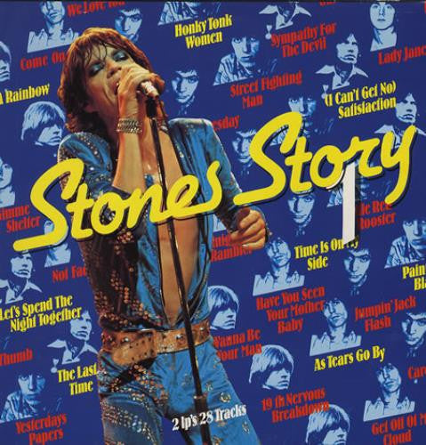 Image of Front Cover of 2xLP - VG/G+ - THE ROLLING STONES, Stones Story 1 (Decca Blue Labels; 6645 407, Netherlands 1981 Reissue, Gatefold With One Printed On Front Sleeve), ,  - 4116237C