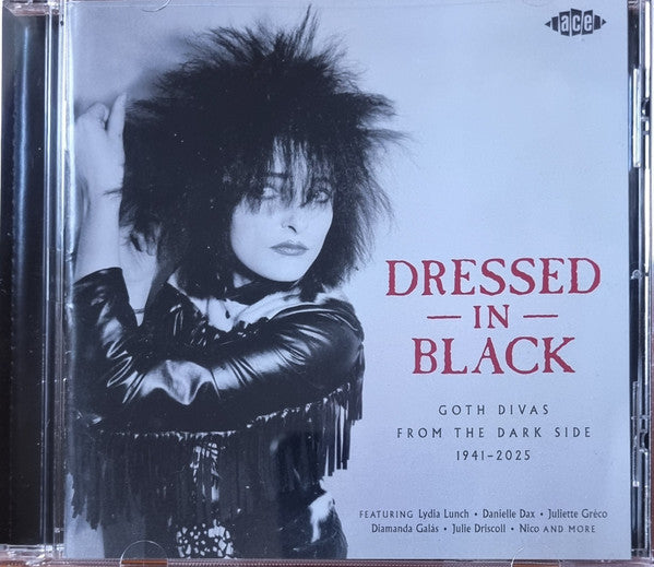 Image of Front Cover of CD - VG+/VG+ - VARIOUS, Dressed In Black- Goth Divas From The Dark Side 1941-2025 (Ace; CDTOP 1678, UK 2026, Jewel Case), ,  - 4136137E