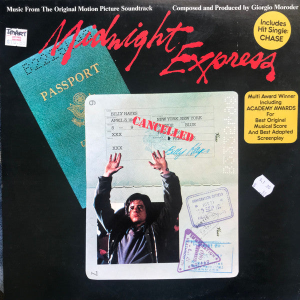 Image of Front Cover of LP - VG/VG - GIORGIO MORODER, Midnight Express (Music From The Original Motion Picture Soundtrack) (Casablanca; NBLP 7114, Australia 1979 Reissue), Light marks, edge & ring wear,  - 4146156S