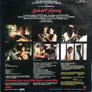 Image of Back Cover of LP - VG/VG - GIORGIO MORODER, Midnight Express (Music From The Original Motion Picture Soundtrack) (Casablanca; NBLP 7114, Australia 1979 Reissue), Light marks, edge & ring wear,  - 4146156S