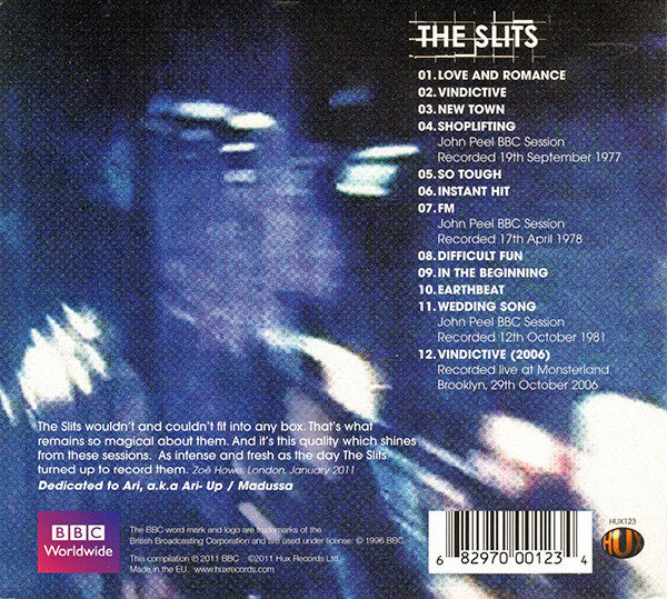 Image of Back Cover of CD - VG+/G+ - THE SLITS, The John Peel Sessions (Hux Records; HUX123, UK 2011), Scratches (CD),  - 4156080S