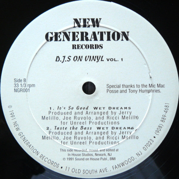 Image of Back Cover of 12" - /VG+ - VARIOUS, D.J.s On Vinyl Vol. 1 (New Generation Records; NGR001, US 1991, Plain Sleeve), ,  - 4246472S