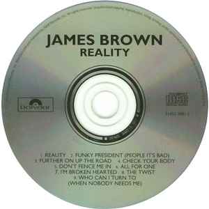 Image of Label Cover of CD - VG+/VG+ - JAMES BROWN, Reality (Polydor; 31452 3981-2, US 1995, Jewel Case), ,  - 4136143E