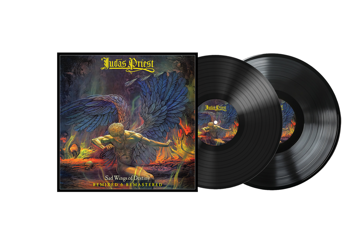 Image of Back Cover of 2xLP - NEW/NEW - JUDAS PRIEST, Sad Wings Of Destiny (Remixed & Remastered) (Exciter Records; EXR004CGLP, UK 2026 Reissue, Half Speed Master), , Judas Priest’s landmark 1976 album Sad Wings of Destiny celebrates its 50th anniversary with a new Remixed & Remastered edition. Produced by longtime Judas Priest producer Tom Allom, the album has been newly remixed from the original 1976 analogue multi-track master tapes, bringing fresh clarity, depth, and separation to one of heavy metal’s m