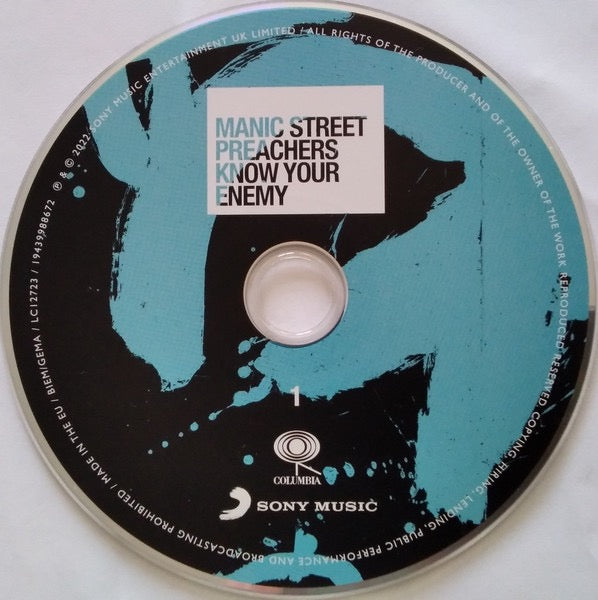 Image of Label Cover of 3xCD - M/M - MANIC STREET PREACHERS, Know Your Enemy (Columbia; 19439988672,  2022 Reissue, Book Sleeve), ,  - 4116296C