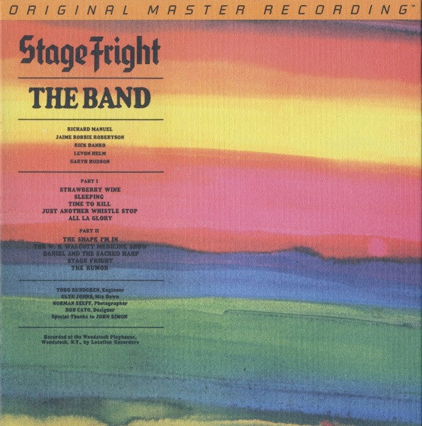 Image of Front Cover of CD - EX/EX - THE BAND, Stage Fright (Mobile Fidelity Sound Lab; UDSACD 2048, US 2011 Reissue, SACD, Limited, Numbered), No. 00654,  - 4156035S