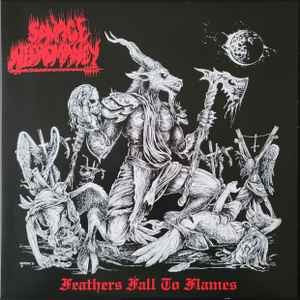Image of Front Cover of LP - VG+/VG+ - SAVAGE NECROMANCY, Feathers Fall To Flames (20 Buck Spin; SPIN156, US 2022, Insert, Translucent Red Vinyl), With stickered plastic outer,  - 4126352E