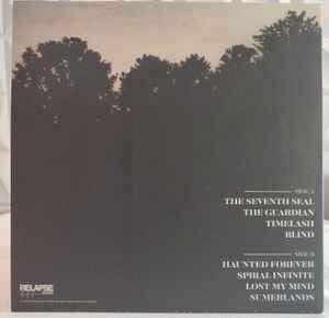 Image of Back Cover of LP - VG+/VG+ - SUMERLANDS, Sumerlands (Relapse Records; RR7350, US 2022 Reissue, Insert, Black/Blue/Orange splatter vinyl), With stickered plastic outer,  - 4126353E