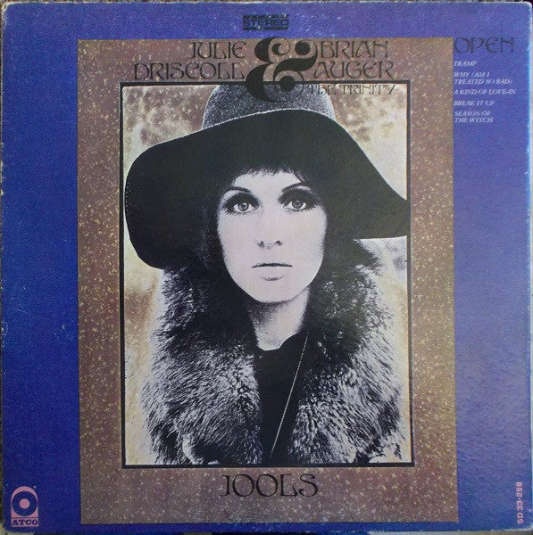 Image of Front Cover of LP - VG/G+ - JULIE DRISCOLL / BRIAN AUGER & THE TRINITY, Open (ATCO Records; SD 33-258, US 1968, Pasteback Gatefold), Hairlines all over disc, a couple feelable marks, scuffs. Edge wear.,  - 4146193S