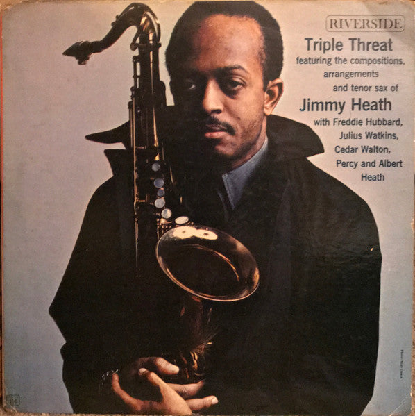 Image of Front Cover of LP - G+/VG - JIMMY HEATH, Triple Threat (Riverside Records; RLP 400, US 1962, Pasteback Sleeve, Mono), Hairlines, edge & ring wear, old price sticker, price stamped on back cover,  - 4146171S