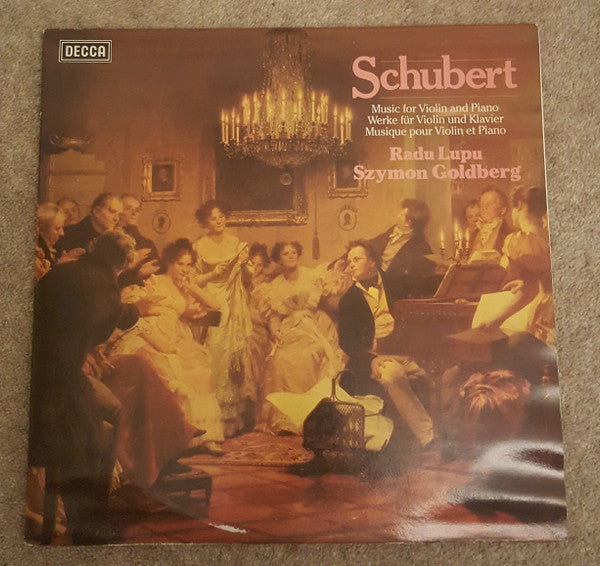 Image of Front Cover of 2xLP - VG+/VG+ - SZYMON GOLDBERG, RADU LUPU, Schubert: Music For Violin & Piano = Werke F�r Violin Und Klavier= Musique Pour Violin Et Piano (Decca; D195D2, UK 1981, Gatefold), ,  - 4126290E
