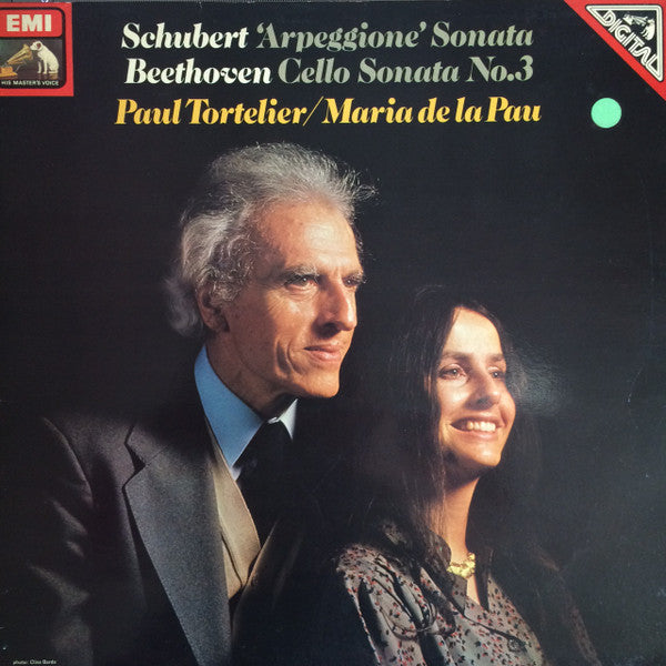 Image of Front Cover of LP - VG+/VG+ - PAUL TORTELIER, MARIA DE LA PAU, Schubert: Sonate "Arpeggione", Beethoven: Cello Sonata No. 3 in A, Op. 69 (His Master's Voice; ASD 4075, UK 1982), ,  - 4126291E