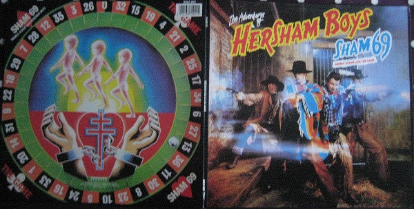 Image of Back Cover of 2xLP - VG/G+ - SHAM 69, The Adventures Of Hersham Boys / The Game (Receiver Records Limited; RRLD 002, UK 1989 Reissue, Gatefold), Light marks only,  - 4116246C