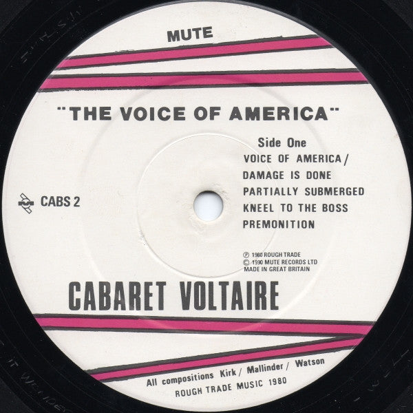Image of Label Cover of LP - VG/VG - CABARET VOLTAIRE, The Voice Of America (The Grey Area; CABS 2, UK 1990 Reissue), Fine, light marks.,  - 4116331C