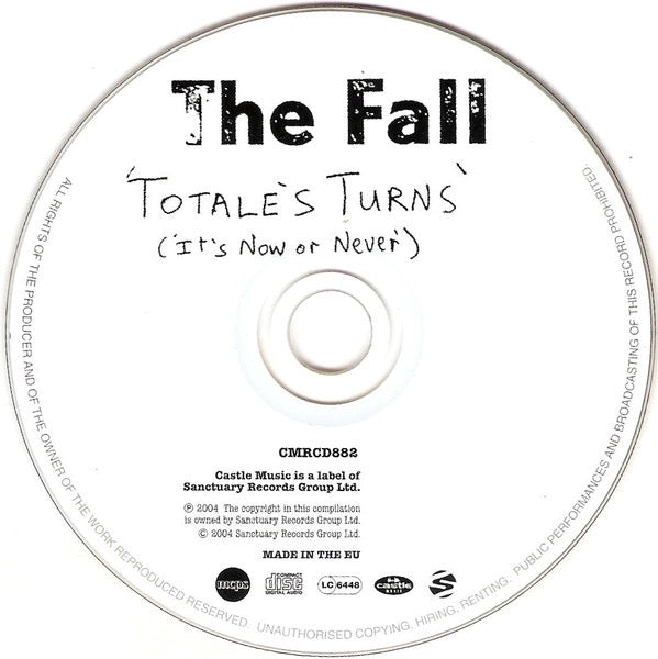 Image of Label Cover of CD - VG+/VG+ - THE FALL, Totale's Turns (It's Now Or Never) (Castle Music; CMRCD882, UK 2004 Reissue, Card Slipcase with Jewel Case inside), ,  - 4116298C