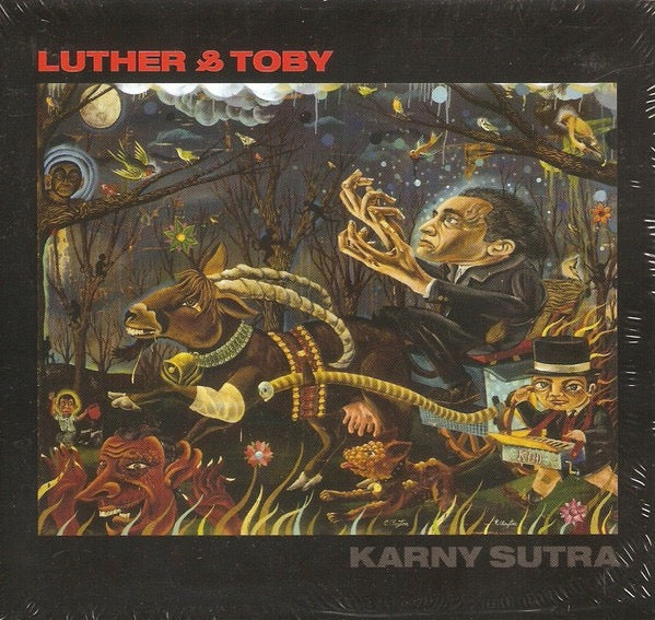 Image of Front Cover of 2xLP - NEW/NEW - LUTHER AND TOBY, Karny Sutra (Hit Thing; HTLP020,  2026 Reissue, Booklet & Inners), , A left-field electronic oddity from Luther Hawkins and Toby Dammit, with a warped, experimental sound that sits somewhere between industrial, avant-garde and underground club music. - 4036173E