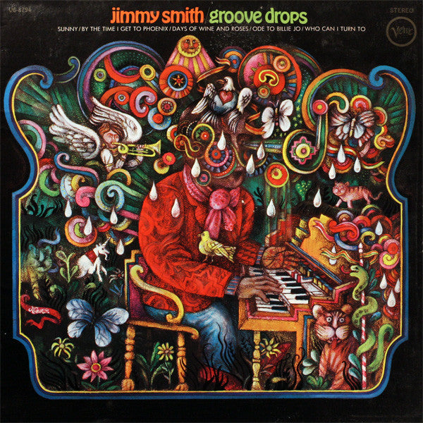 Image of Front Cover of LP - VG+/VG - JIMMY SMITH, Groove Drops (Verve Records; V6-8794, US 1969), Record has a few light hairlines. Sleeve has one bumped corner. ,  - 4126332E