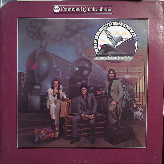 Image of Front Cover of LP - VG/VG - THREE DOG NIGHT, Coming Down Your Way (ABC Command Quadraphonic; CQD-40018, US 1975, Quadraphonic), A few light hairlines. Sleeve has edgewear, ringwear, corner cut. ,  - 4126335E