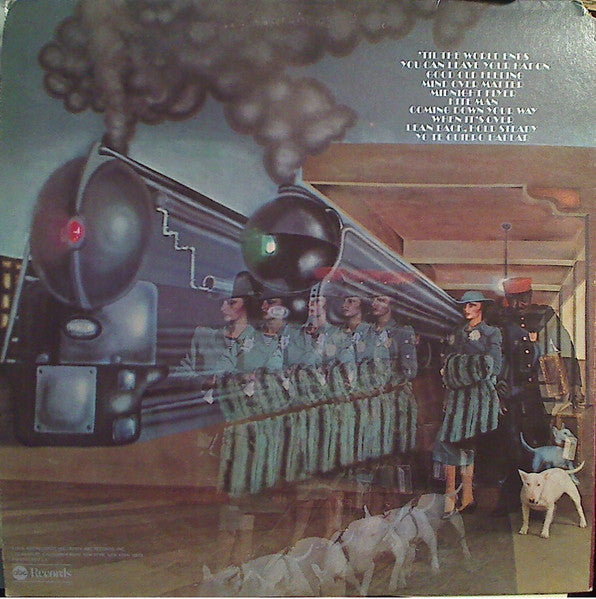 Image of Back Cover of LP - VG/VG - THREE DOG NIGHT, Coming Down Your Way (ABC Command Quadraphonic; CQD-40018, US 1975, Quadraphonic), A few light hairlines. Sleeve has edgewear, ringwear, corner cut. ,  - 4126335E