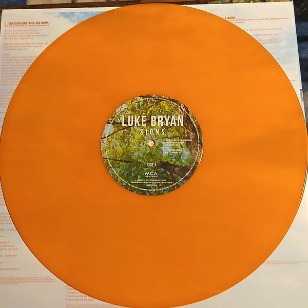 Image of Label Cover of 12" - VG+/VG+ - LUKE BRYAN, Signs (MCA Nashville; 19957929233, US 2026, Gatefold, Inner, Orange Vinyl), ,  - 4116249C