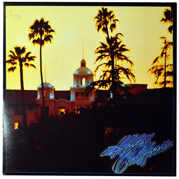 Image of Front Cover of LP - VG/G+ - EAGLES, Hotel California (Asylum Records; K53051, UK 1976, Gatefold, Inner, Poster, Labels: 7E, BackCover 6E, UK Pressing made in Germany), Light scratches, edge & ring wear, seam splist in Inner, very good Poster,  - 4146177S
