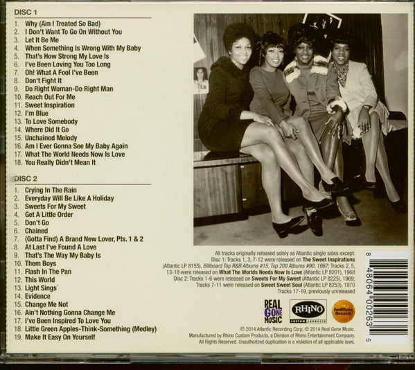 Image of Back Cover of 2xCD - VG+/VG+ - THE SWEET INSPIRATIONS, The Complete Atlantic Singles Plus (Real Gone Music; RGM-0263, US 2014, Jewel Case), ,  - 4156125S