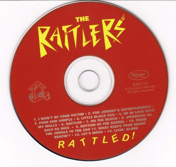 Image of Label Cover of CD - VG+/VG+ - THE RATTLERS, Rattled! (Bacchus Archives; BA1119, US 1997 Reissue, Jewel Case), ,  - 4116362C