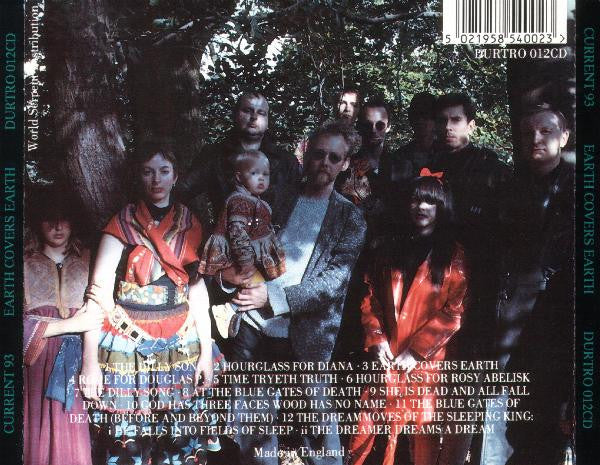 Image of Back Cover of CD - VG+/VG+ - CURRENT 93, Earth Covers Earth (Durtro; DURTRO 012CD, UK 1992, Jewel Case), ,  - 4136145E