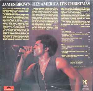 Image of Back Cover of LP - VG+/EX - JAMES BROWN, Hey America It's Christmas (Polydor; 2391 049, Germany 1972), Light ringwear. Sticker on back of sleeve.,  - 4126386E