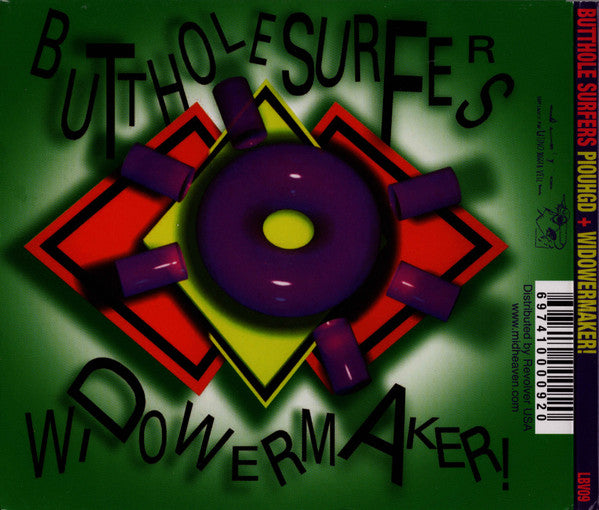 Image of Back Cover of CD - VG+/VG+ - BUTTHOLE SURFERS, Piouhgd + Widowermaker! (Latino Bugger Veil; LBV09, US 2007, Digipak), ,  - 4136223E