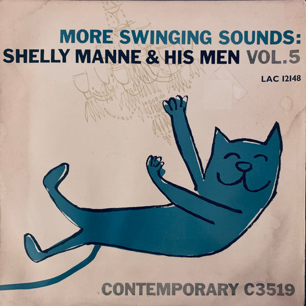Image of Front Cover of LP - VG/G+ - SHELLY MANNE & HIS MEN, More Swinging Sounds: Vol 5 (Contemporary Records; LAC 12148, UK 1959, Laminated Flipback Sleeve, Mono), Strong VG sleeve. Light marks on disc.,  - 4146205S