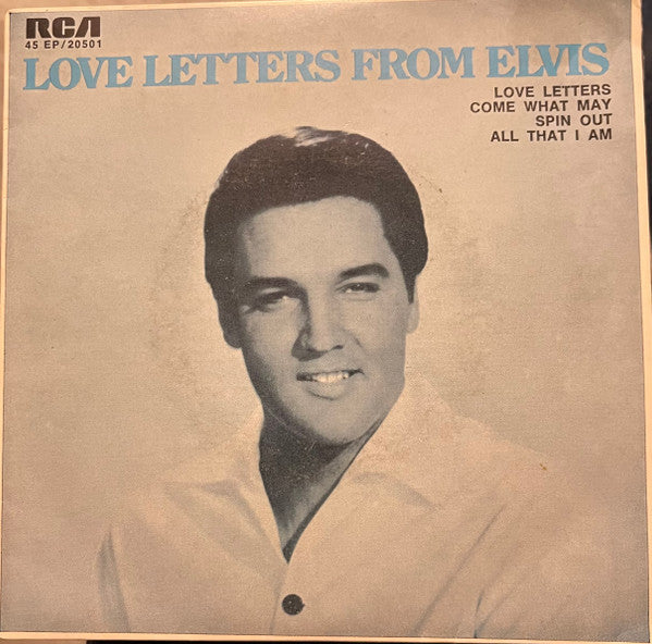 Image of Front Cover of 7" EP - VG+/EX - ELVIS PRESLEY, Love Letters From Elvis (RCA Victor ; 20501, Australia 1970s Reissue, Picture Sleeve), Sleeve Slightly Creased,  - 4126087E