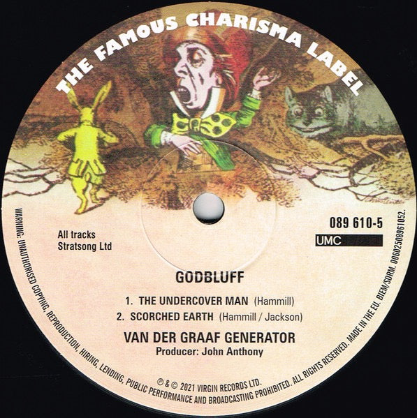 Image of Label Cover of LP - VG+/VG+ - VAN DER GRAAF GENERATOR, Godbluff (UMC; 089 610-5, Worldwide 2022, Inner), ,  - 4126481E