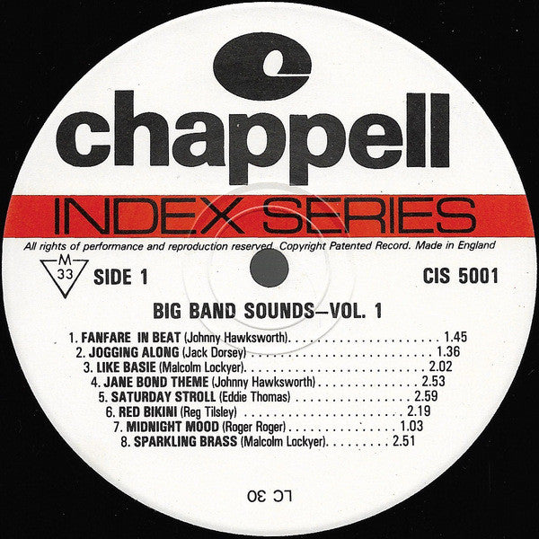 Image of Label Cover of LP - VG/VG+ - VARIOUS, Big Band Sounds Vol. 1 (Chappell; C.I.S. 5001, UK ), 3cm seam split to top edge, corner wear, small stain on front of sleeve.,  - 4146246S