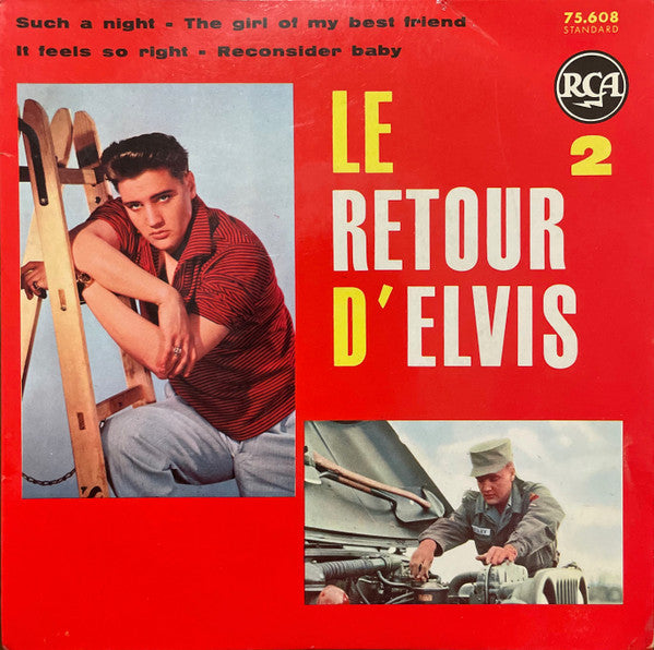Image of Front Cover of 7" EP - VG/VG - ELVIS PRESLEY, Le Retour d'Elvis 2 (RCA ; 75.608, France 1960, Laminated Flipback Sleeve, Mono), ,  - 4126078E