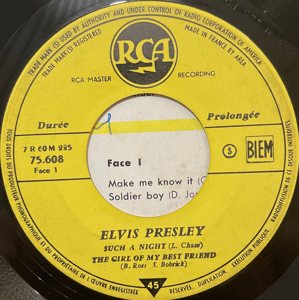 Image of Label Cover of 7" EP - VG/VG - ELVIS PRESLEY, Le Retour d'Elvis 2 (RCA ; 75.608, France 1960, Laminated Flipback Sleeve, Mono), ,  - 4126078E