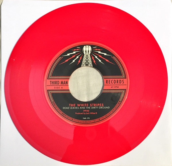 Image of Label Cover of 7" - VG/VG+ - THE WHITE STRIPES, Dead Leaves And The Dirty Ground (Third Man Records; TMR-170, US 2012 Reissue, Picture Sleeve, RSD 2012. Opaque Red Vinyl), ,  - 4116395C