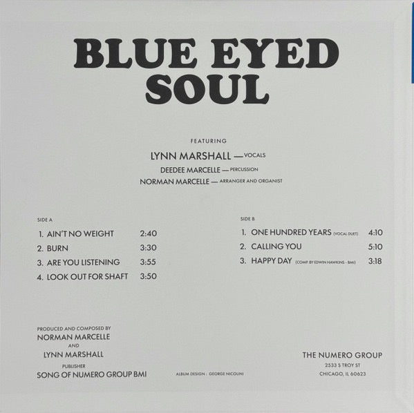 Image of Back Cover of LP - EX/VG+ - BLUE EYED SOUL, You Ain't No Weight (Numero Group; 659, US 2026 Reissue, Pasteback Sleeve, Inner), Opened instore. Still in stickered shrink.,  - 4116405C