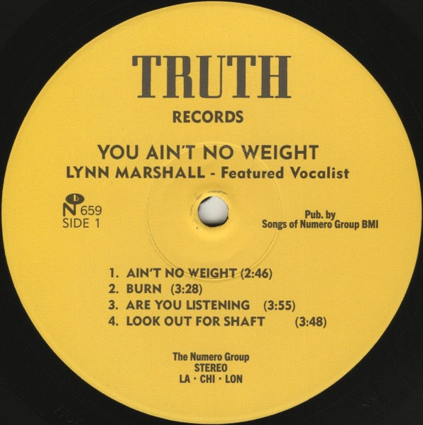 Image of Label Cover of LP - EX/VG+ - BLUE EYED SOUL, You Ain't No Weight (Numero Group; 659, US 2026 Reissue, Pasteback Sleeve, Inner), Opened instore. Still in stickered shrink.,  - 4116405C