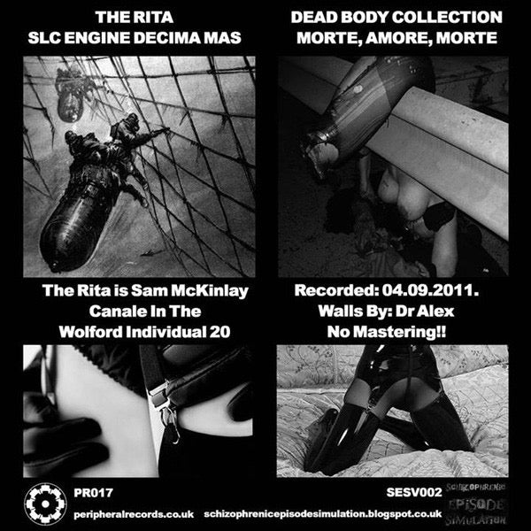 Image of Back Cover of 7" - EX/VG+ - THE RITA / DEAD BODY COLLECTION, The Rita / Dead Body Collection (Peripheral Records; PR017, UK 2013, Picture Sleeve), Looks Unplayed,  - 4126514E
