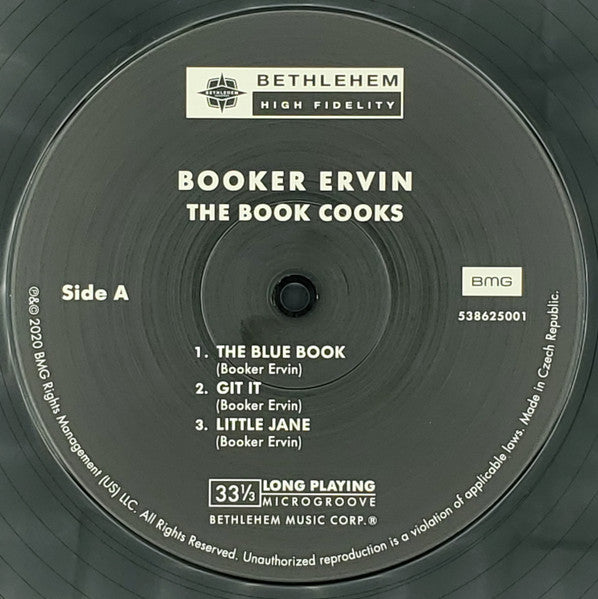 Image of Label Cover of LP - VG+/VG+ - BOOKER ERVIN, The Book Cooks (Bethlehem Records; 538625001, US 2021, 180 Gram Vinyl), Still In Opened Shrinkwrap With Hype Sticker,  - 4146244S