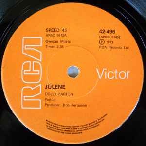 Image of Front Cover of 7" - /VG - DOLLY PARTON, Jolene / Love, You're So Beautiful Tonight (RCA Victor ; 42-496, South Africa 1973), ,  - 4126508E