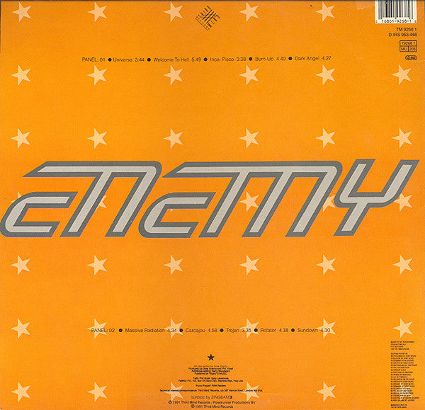 Image of Back Cover of LP - VG+/VG+ - SOLAR ENEMY, Dirty Vs Universe (Third Mind Records; TM 9268 1, Worldwide 1991, Portion Control members), ,  - 4146245S