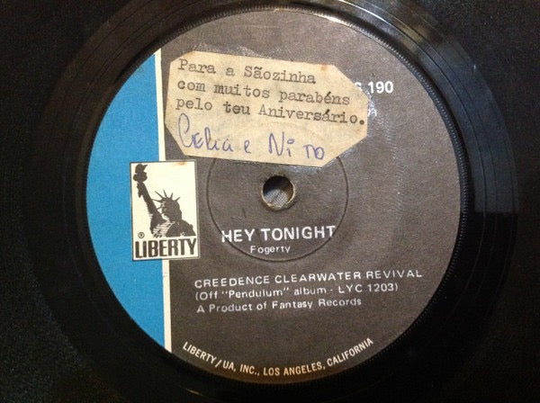 Image of Back Cover of 7" - /VG - CREEDENCE CLEARWATER REVIVAL, Have You Ever Seen The Rain / Hey Tonight (Liberty ; LYS 190, Rhodesia 1971), ,  - 4126506E