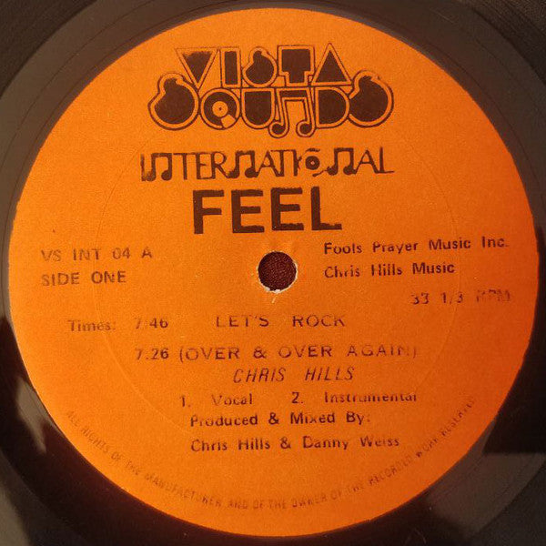 Image of Front Cover of 12" - /VG - FEEL, Let's Rock / I'd Like To (Vista Sounds International; VS INT 04, US 1983), light rub/storage marks. island company sleeve,  - 4246041S