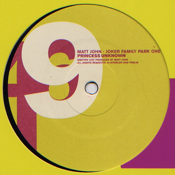 Image of Front Cover of 12" - VG/VG - MATT JOHN, Joker Family Park One (Perlon; PERL 49, Germany 2005, Company Sleeve), Light hairlines and marks. Biro on A side label., A		Princess UnknownB1		The Rising ScopeB2		Ferro Sanol Duodenal - 4216047C