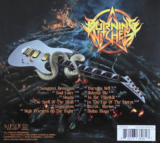 Image of Back Cover of CD - VG+/VG+ - BURNING WITCHES, Inquisition (Napalm Records; NPR1349DP, USA & Europe 2025, Digipak, Booklet), ,  - 4236003E