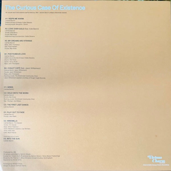 Image of Back Cover of 2x12" - EX/EX - JIM, The Curious Case Of Existence (Vicious Charm Recordings; CHARM 7 LP, UK 2026, Insert), Opened Instore,  - 4216069C